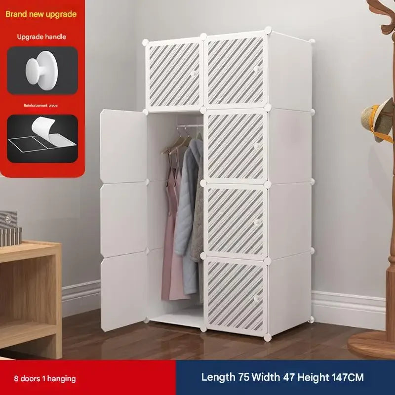 Modern Wooden Wardrobe with Shelves for Jewelry and Makeup