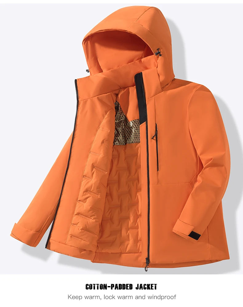 Unisex Waterproof Windproof Warm Winter Fleece Coat for Outdoor Use