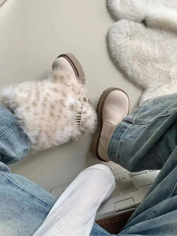 Fur Women Snow Boots Fashion Platform Shoes Warm New Casual Sport Shoes 2025 Winter Sneakers Ankle Boots Walking Mujer Botas - Buy online at  Vibe In Cart.