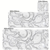 Large Waterproof Non-Slip Rubber Mouse Pad in Black and White