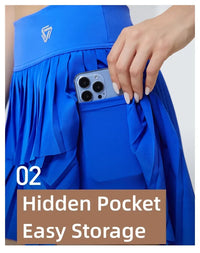 Women Sports Mini Pleated Skirt Golf Tennis Skirts With Pocket Double Layer Gym Fitness Running Yoga Athletic Workout Skort - Buy online at  Vibe In Cart.