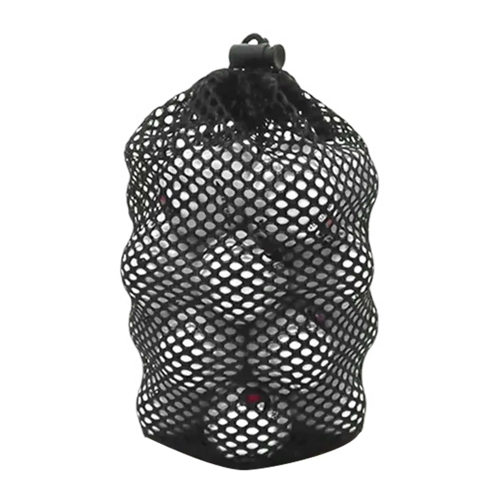 Black Canvas Golf Ball Mesh Pouch Bag for Outdoor Travel