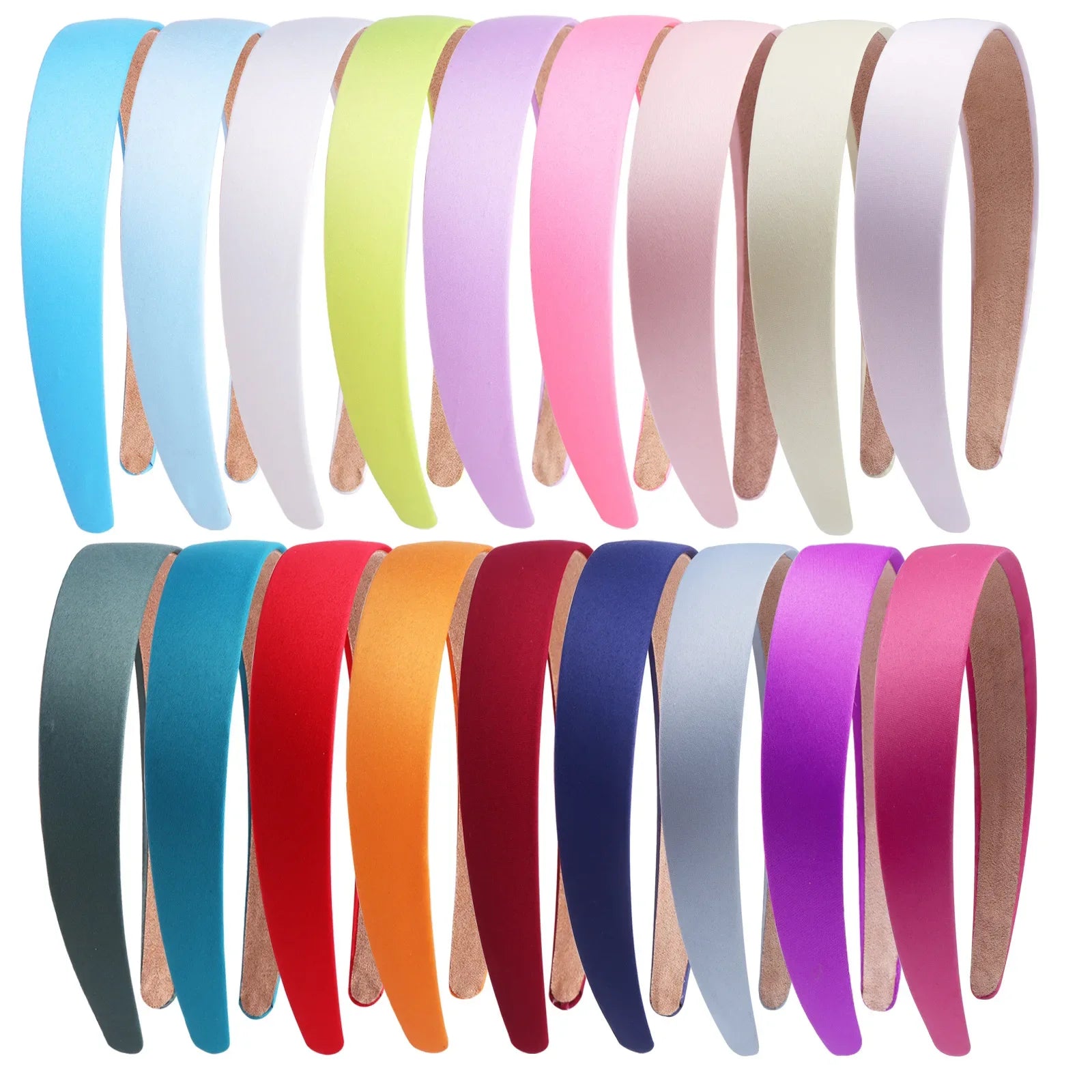 1/2pcs Plain 3CM Wide Satin Headband Girls Fabric Covered Resin Hairbands Plastic Hair Hoop Kids Elastic Bands Hair Accessories - Buy online at  Vibe In Cart.