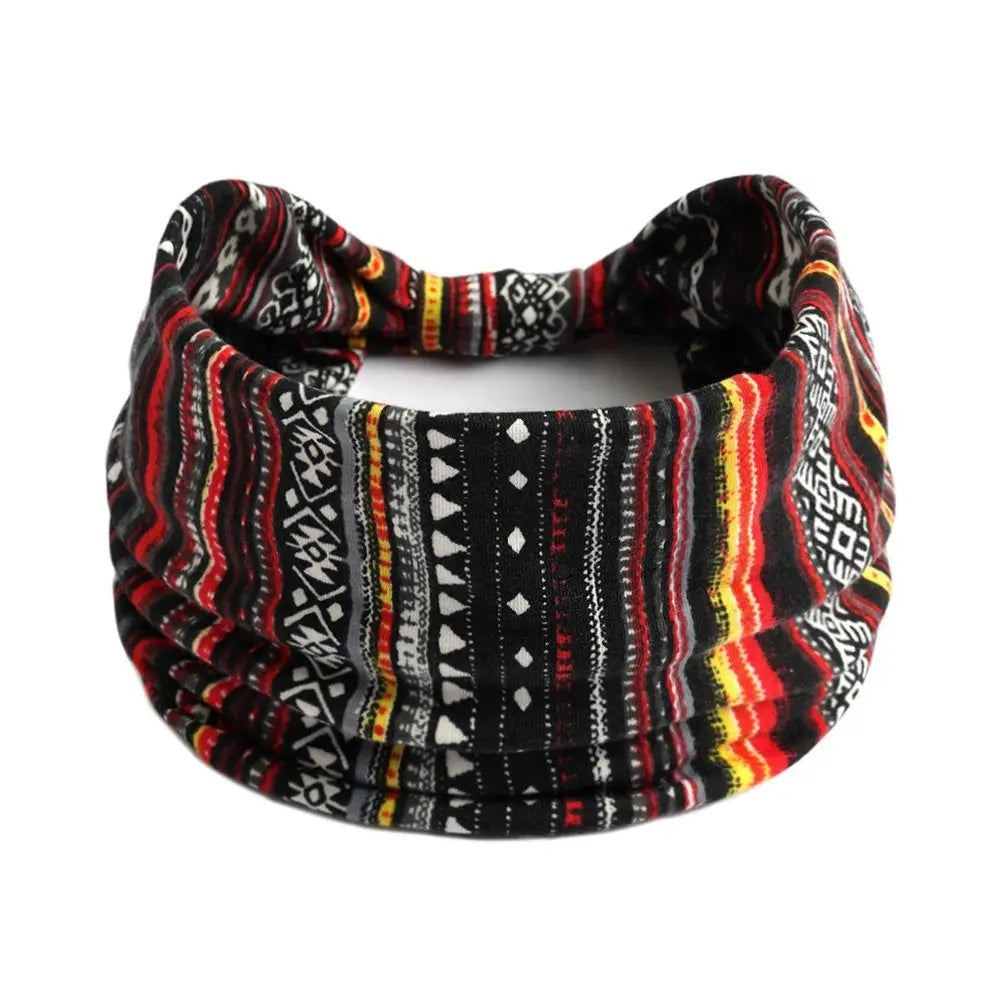 Bohemia Print Wide Headbands New Vintage Elastic Knot Turban Headwrap for Women Girls Soft Print Yoga Bandana Hair Accessories - Buy online at  Vibe In Cart.