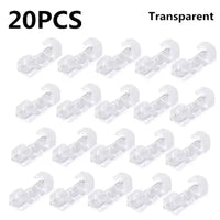 Plastic Cable Manager with Self-Adhesive Holders, 20 Pieces, Three Colors