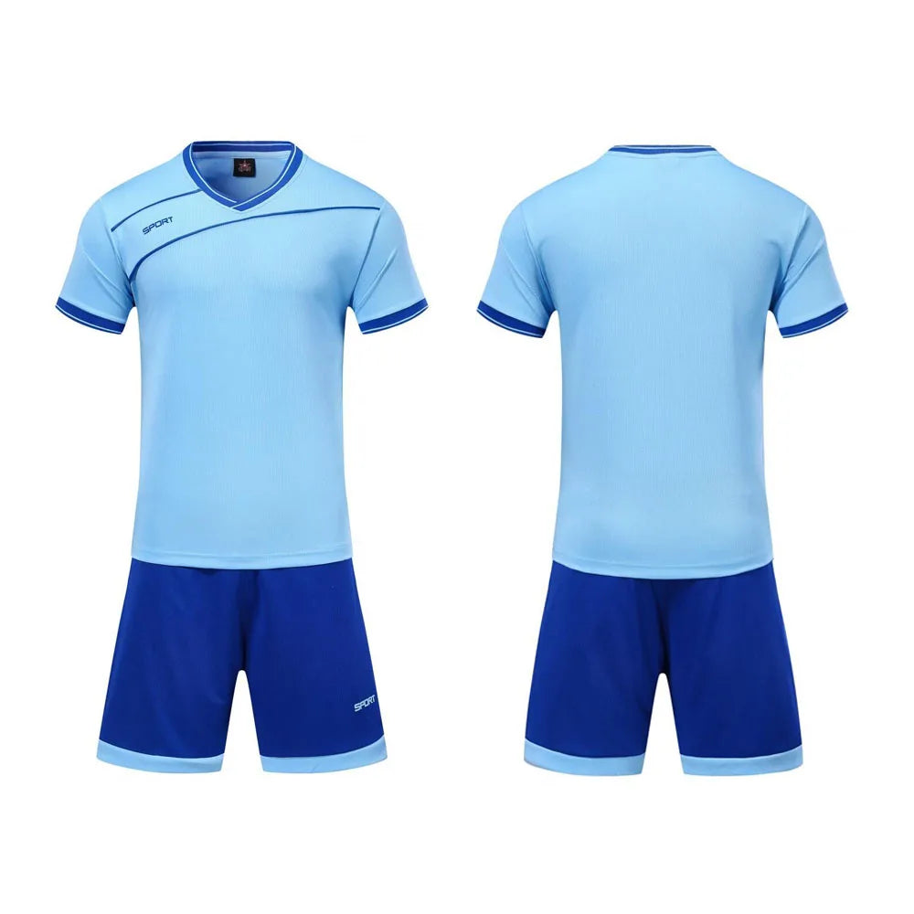 Customizable Unisex Soccer Jersey and Shorts Kit for Adults