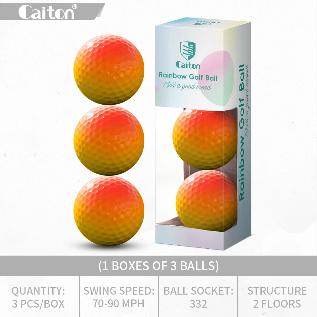 Soft Rainbow Golf Balls for Practice, 3 or 6 Pack