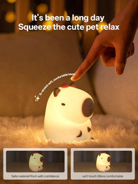 GGbingo Rechargeable Cute Capybara Night Light Novelty Dimmable Nursery Nightlight Touch Lamp Silicone Pat Lamp for Kids Room - Buy online at  Vibe In Cart.