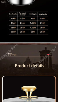 Stainless Steel 28cm Non-Stick Wok for Gas and Induction