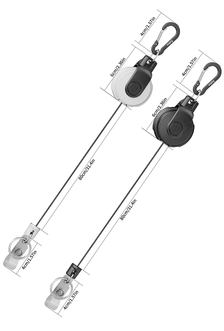 Retractable Key‌ Chain for man Reel‌ Badge Holders Retractabl Carabiner Quick Release Spring Clip outdoor camping equipment - Buy online at  Vibe In Cart.