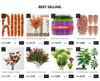 36/24 PACK Artificial Fake Wisteria Flowers Hanging Garland for Wall Outdoor Garden Wedding Party Decoration Home Interior Decor - Buy online at  Vibe In Cart.