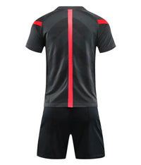 Men's Polyester Soccer Referee Uniform with Jersey and Shorts