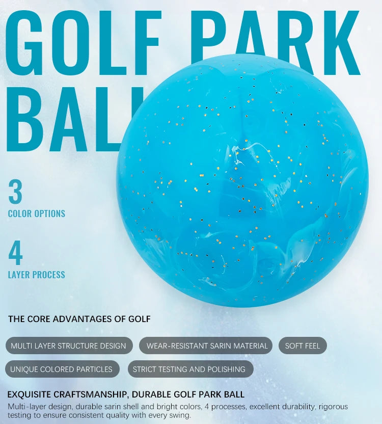 Caiton Premium Park Golf Ball – 60mm/2.36in, Fluid Art Design, Red, Blue, Green, 4-Layer Construction - Buy online at  Vibe In Cart.