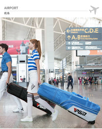 Foldable Nylon Golf Travel Bag with Wheel and Stand