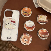 Foldable Magnetic Phone Holder with Cartoon Food Theme