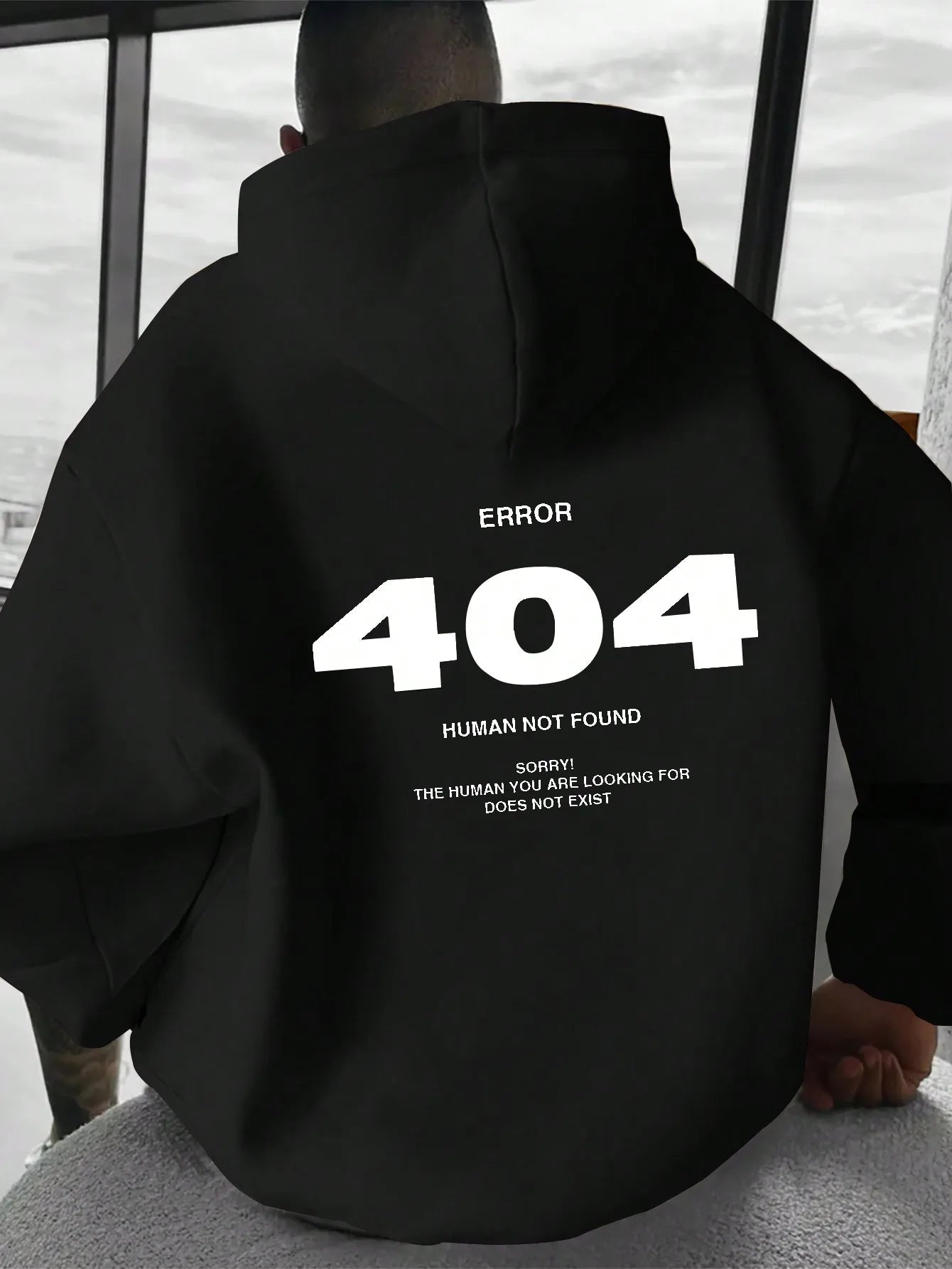 Men's hip-hop hoodie Error 404 Human Not Found Men's hoodie with number print hoodie Sweatshirt - Buy online at  Vibe In Cart.