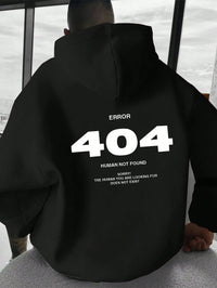 Men's hip-hop hoodie Error 404 Human Not Found Men's hoodie with number print hoodie Sweatshirt - Buy online at  Vibe In Cart.