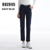 Women's Winter Warm Thick Fleece Golf Pants Straight Full Length