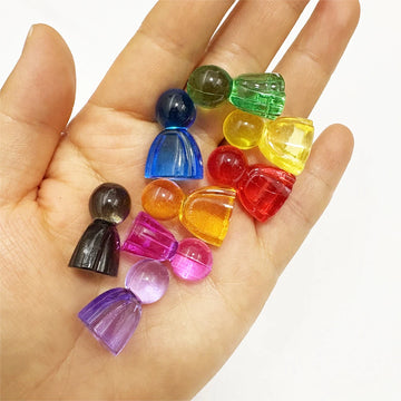 10pcs 24*16*12mm Games Markers Acrylic Colorful Humanoid Chess Pieces For Game Card Accessories - Buy online at  Vibe In Cart.