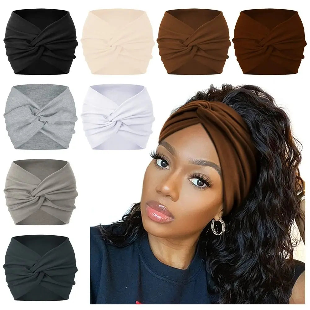 Hair Accessories Twisted Extra Large Thick Wide Headbands Turban Workout Headband Head Wraps for Women - Buy online at  Vibe In Cart.