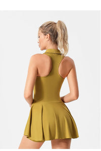 Polo Tennis Dress With Chest Pads&Shorts Soft High Stretchy Fitness Skorts Tummy Control Yoga Skirts Gym Clothing Activewear - Buy online at  Vibe In Cart.