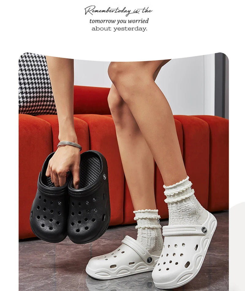 Summer Comfortable Clogs Slippers for Women Lightweight Anti Slip Beach Sandals Woman Fashion White EVA Waterproof Garden Shoes - Buy online at  Vibe In Cart.