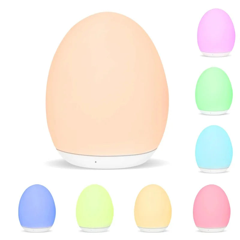 7 Color Changing Night Light RGB Remote Control Touch Dimmable Lamp Portable Table Bedside Lamps USB Rechargeable Night Lamp - Buy online at  Vibe In Cart.