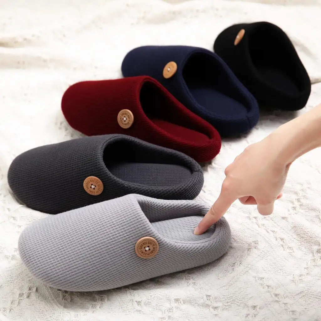 Smile Pop Men Flat Slippers Indoor Cozy Home Men Slippers Winter Casual Slippers Soft Antiskid Slippers Outdoor Fashion Shoes - Buy online at  Vibe In Cart.