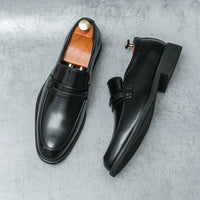 Men's Formal Leather Shoes Classic Style Slip On Loafers Round Toe Breathable Non-Slip Business Dress Wedding Office Casual Shos - Buy online at  Vibe In Cart.
