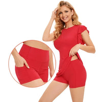 Cloud Rise Golf Tennis Dress Sports Pocket Shorts Gym HOT Girl Workout One Piece Yoga Suit Women Running Outdoor Fitness Dresses