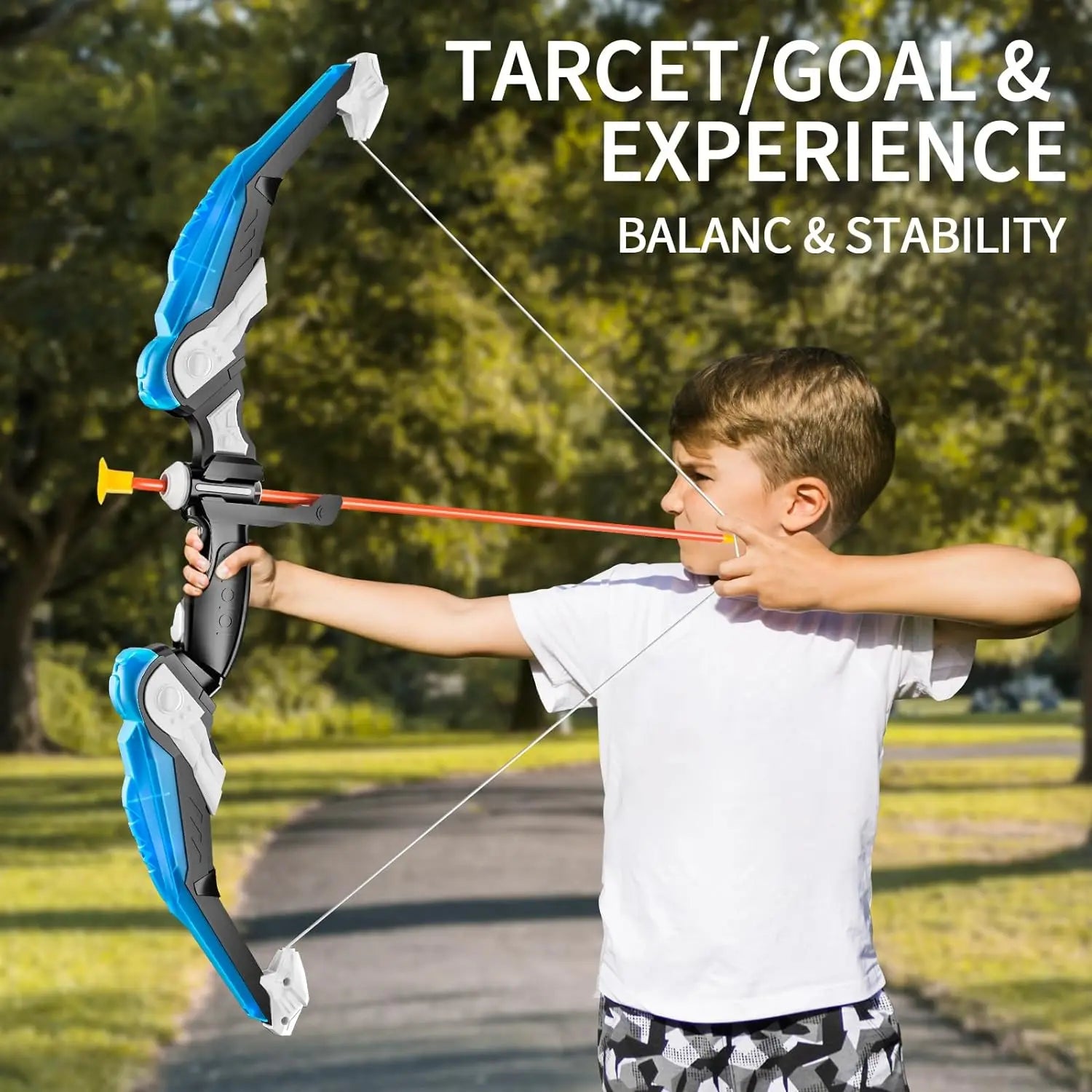 Kids Bow and Arrow Set, LED Light Up Archery Toys Set for Kids Ages 4-8 8-12, with 10 Suction Cup Arrows, Target & Quiver, Boys - Buy online at  Vibe In Cart.