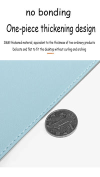 Gaming Mousepad Large White Leather Waterproof Non-Slip