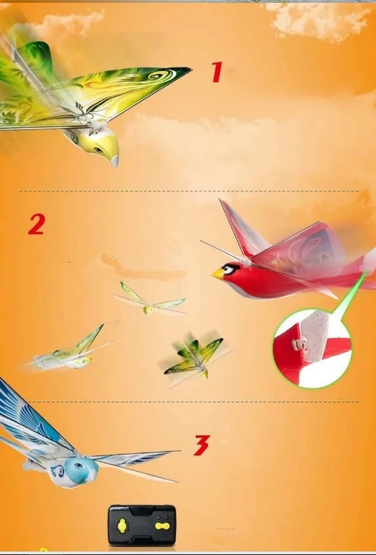 Children RC 2.4GHz Airplane RC Bird Remote Control Toys e-Bird Flying Birds Electronic Mini Drone Toys For Gifts Boys Girls