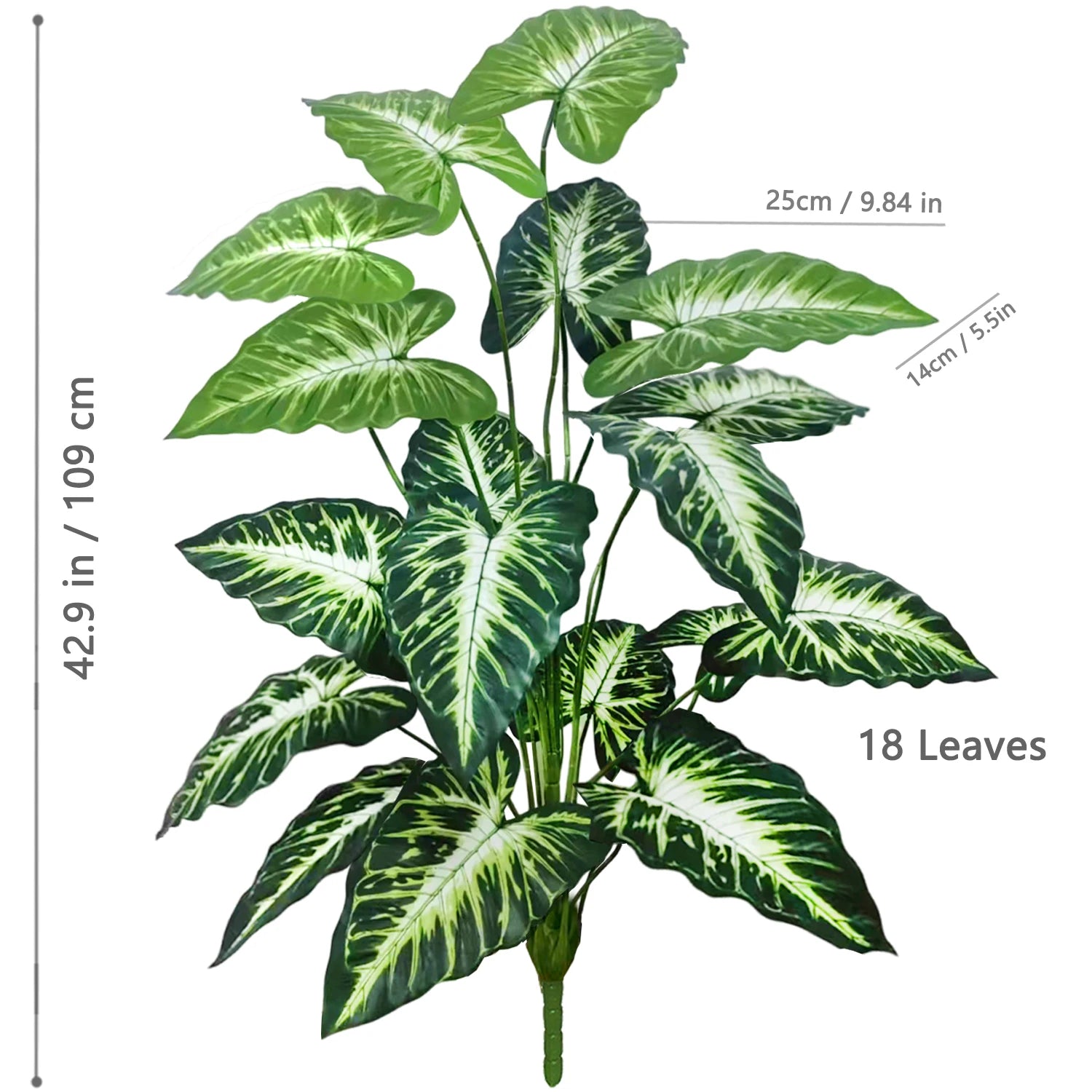 Artificial Calla Lily Fake Plant with Leaves, 60-107cm Plastic