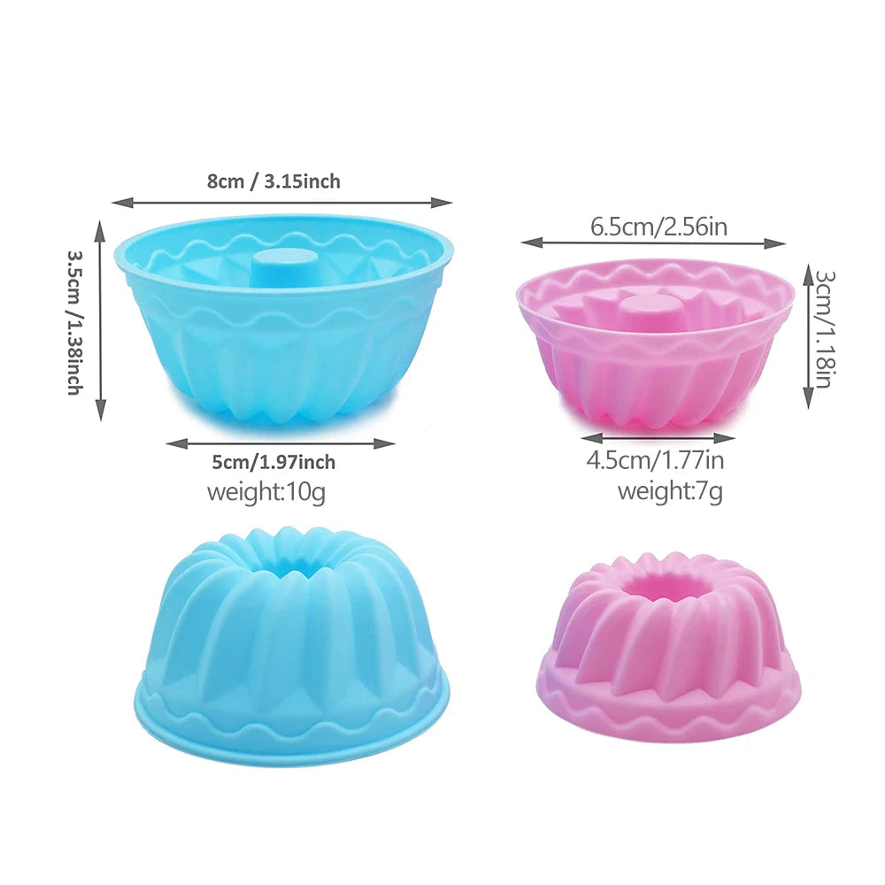 12 Pieces/Set Of Silicone Cake Mold Round Muffin Cup Cake Baking Mold Kitchen Cooking Bakeware Making Diy Cake Decoration Tool - Buy online at  Vibe In Cart.