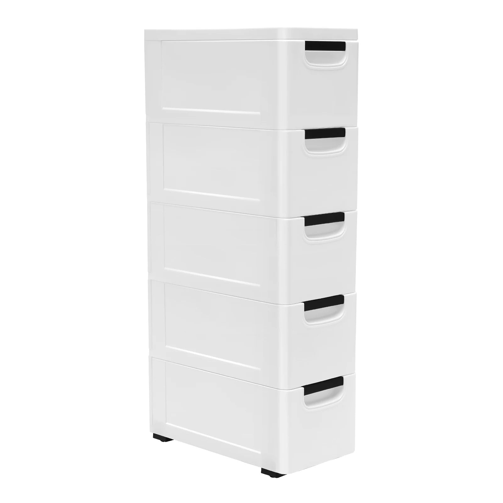 NEWEST White Storage Cabinet 20*40*84cm with Four Wheels and 5 Drawers Large Capacity for Storing Clothes, Towels, Toys - Buy online at  Vibe In Cart.