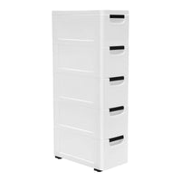 NEWEST White Storage Cabinet 20*40*84cm with Four Wheels and 5 Drawers Large Capacity for Storing Clothes, Towels, Toys - Buy online at  Vibe In Cart.