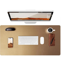 Large Non-Slip PU Leather Office Desk Mat for Mouse and Laptop Pad