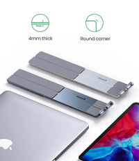 Foldable Aluminum Vertical Laptop Stand with 5-Level Adjustable Height