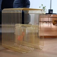 Modern Scandinavian Metal Coffee Table Living Room Furniture Sleek  Side Table Minimalist Storage for Magazines and Books - Buy online at  Vibe In Cart.