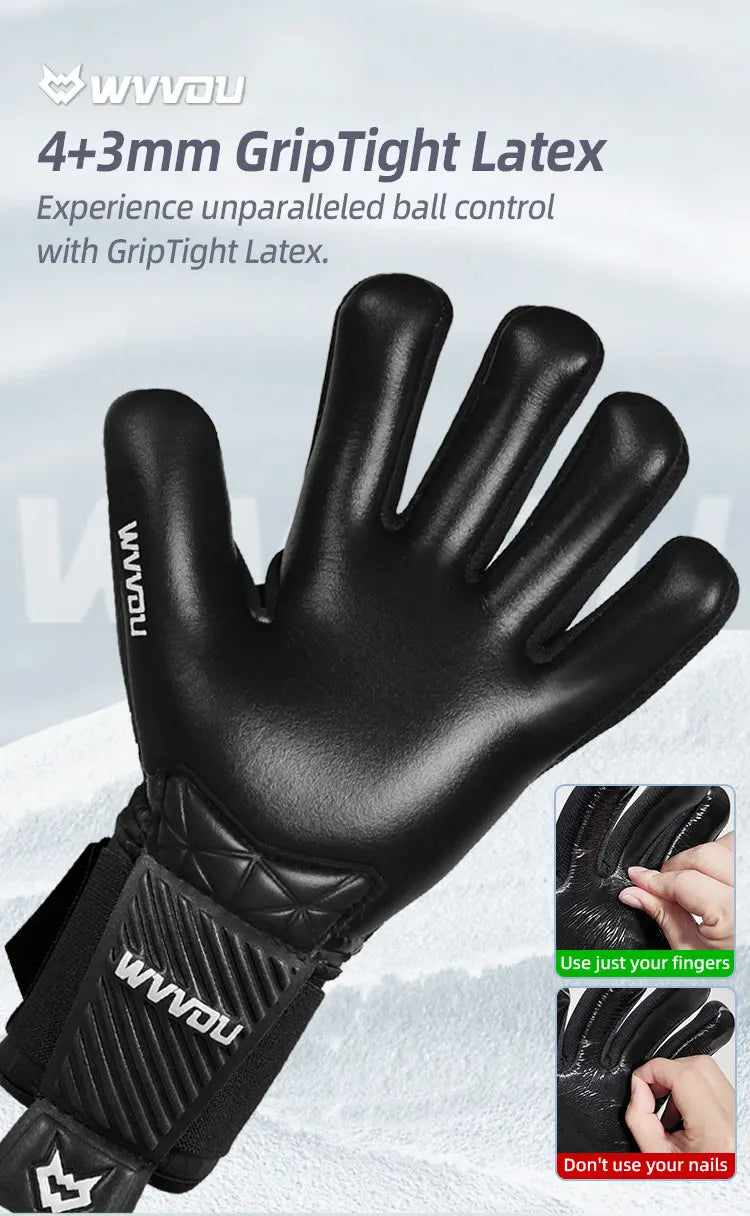 WVVOU Soccer Goalie Gloves for Adults and Youth, High Performance Goalkeeper Gloves with 5 Detachable Finger Saves - Buy online at  Vibe In Cart.