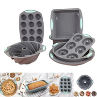 Silicone Bread Muffin Mold Heat Resistant Oven Pan Non-Stick Kitchen Bakeware Cake Pan Set 3D Cake Mold Pastry Baking Loaf Tool - Buy online at  Vibe In Cart.