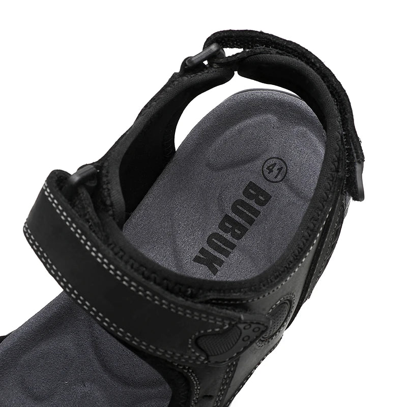 First-Layer Cowhide Men's New Fashion Open-Toe Casual Men's Summer Sandals, Adjustable Non-Slip, Comfortable Soft-Soled Beach Sh - Buy online at  Vibe In Cart.