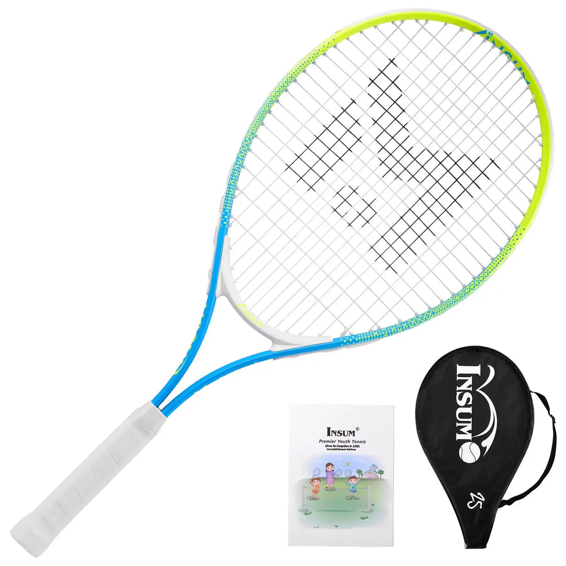 INSUM Kids Tennis Racket 17/19/21/23/25 Inches with Cover Bag Lightweight Aluminium Alloy Racquet for Children - Buy online at  Vibe In Cart.