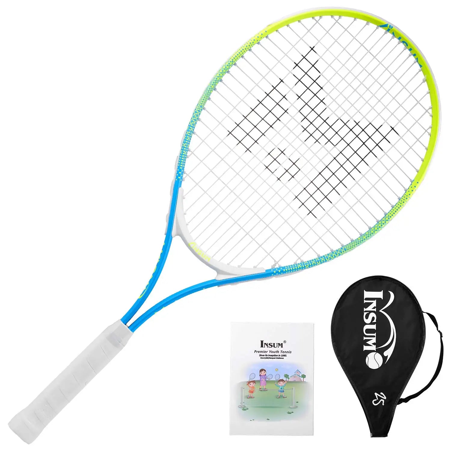 INSUM Kids Tennis Racket 17/19/21/23/25 Inches with Cover Bag Lightweight Aluminium Alloy Racquet for Children - Buy online at  Vibe In Cart.