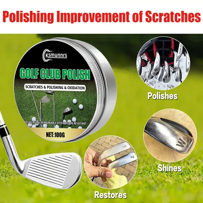 Golf Club Cleaning Kit with Polishing Paste - Includes Sponge, Restores Shine & Protects Against Tarnish, Ideal for All Golfers - Buy online at  Vibe In Cart.