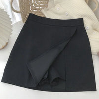 2025 Black Grey Irregular Skirt A-line Women High Waist Skirt Korean Fashion Zipper All Matched Shorts Skirts vintage for women - Buy online at  Vibe In Cart.