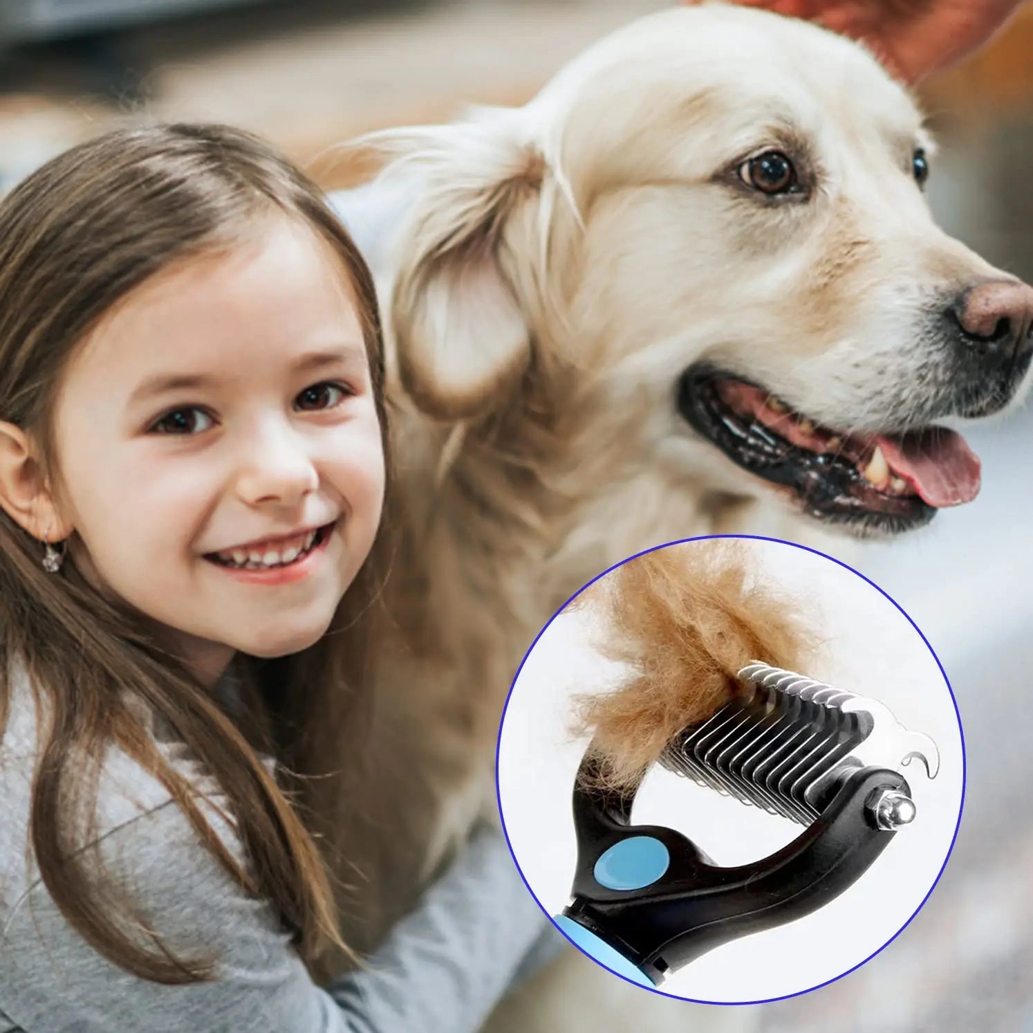 Professional Pet Deshedding Brush Dog Hair Remover Pet Fur Knot Cutter Puppy Cat Comb Brushes Dogs Grooming Shedding Supplies - Buy online at  Vibe In Cart.