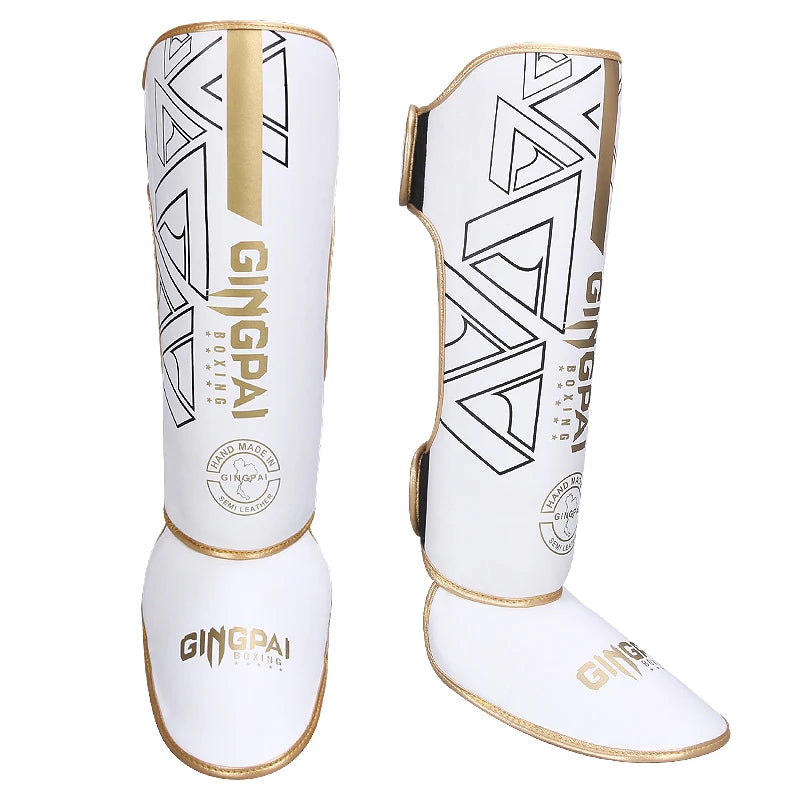 High-Quality PU Leather Boxing Shin Guards Ankle Support Protector MMA Muay Thai Training Leg Warmers Light Kicking Shin Pads - Buy online at  Vibe In Cart.