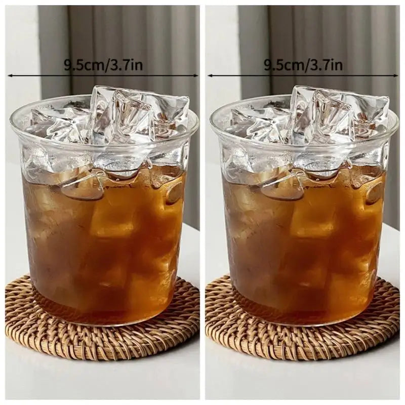 Round Glass Cup for Cold Beverages, Wine, and Cocktails